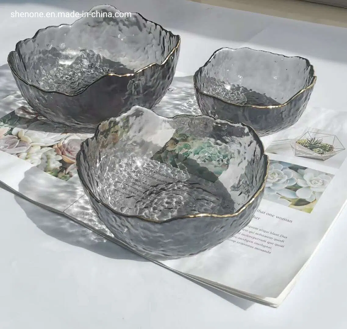 Shenone Glass High Quality Glass Fruit Plate with Dome Lids Cheap Colored Dry Fruit Plate with Compartment