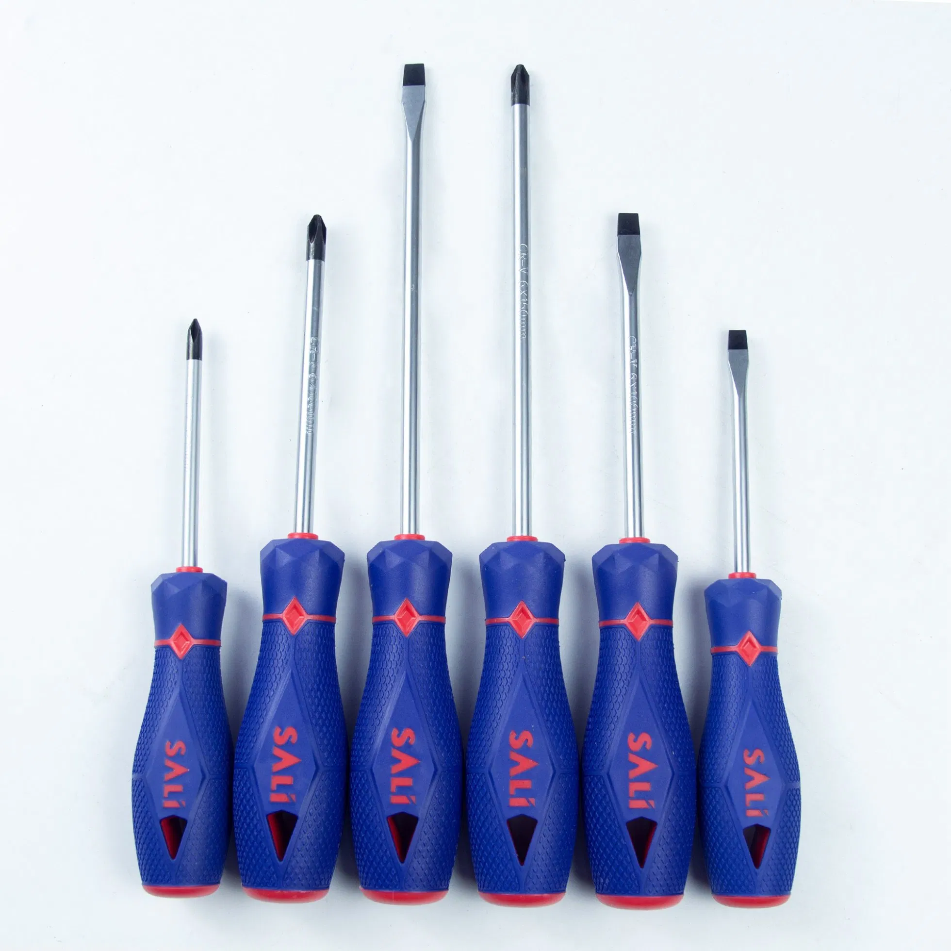 Sali 6PCS 5*75/6*100/6*150mm PP Handle Screwdriver Set
