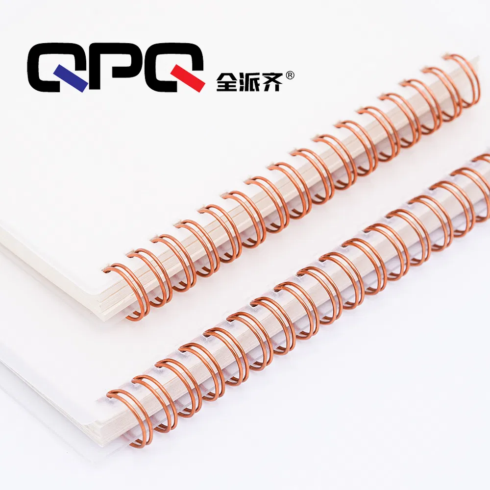 Beautiful Color Pet Coated Steel Wire Double Loop Binding Spiral for Notebook & Calendar