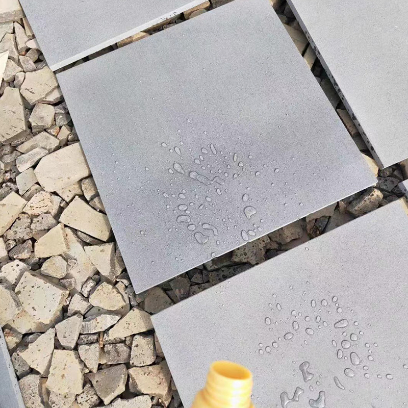Honed/Rough Volcanic Stone Waterproof Landscaping Garden Paving Stone Black Grey Andesite Tile