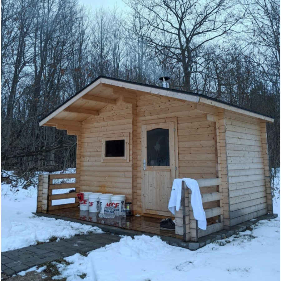 Easy Installation 4-6 People Wood Fired Sauna Cedar Wood Sauna