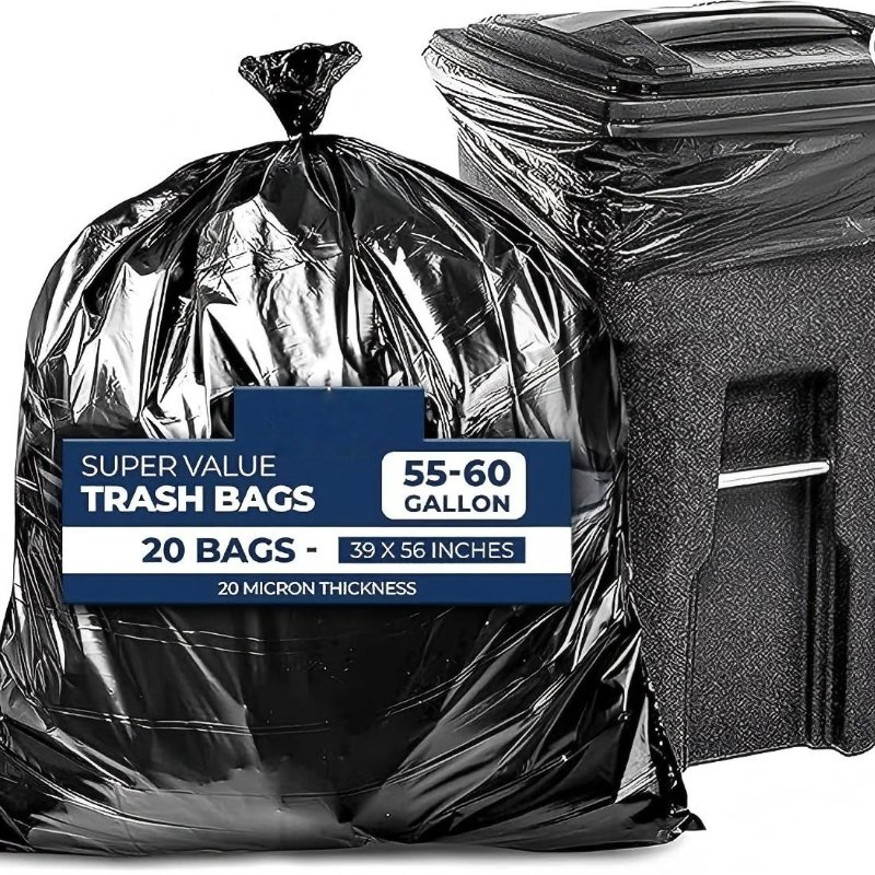 HDPE Extra Large Heavy Waste Black Trash Bags for Efficient Waste Disposal