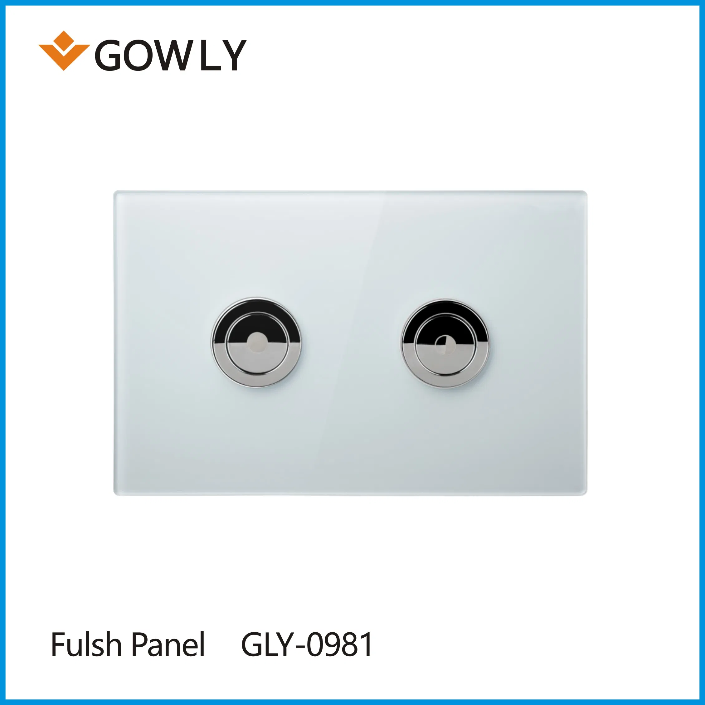 Embedded Glass Material, Simple Double-Press Concealed Water Tank Flushing Pneumatic Panel