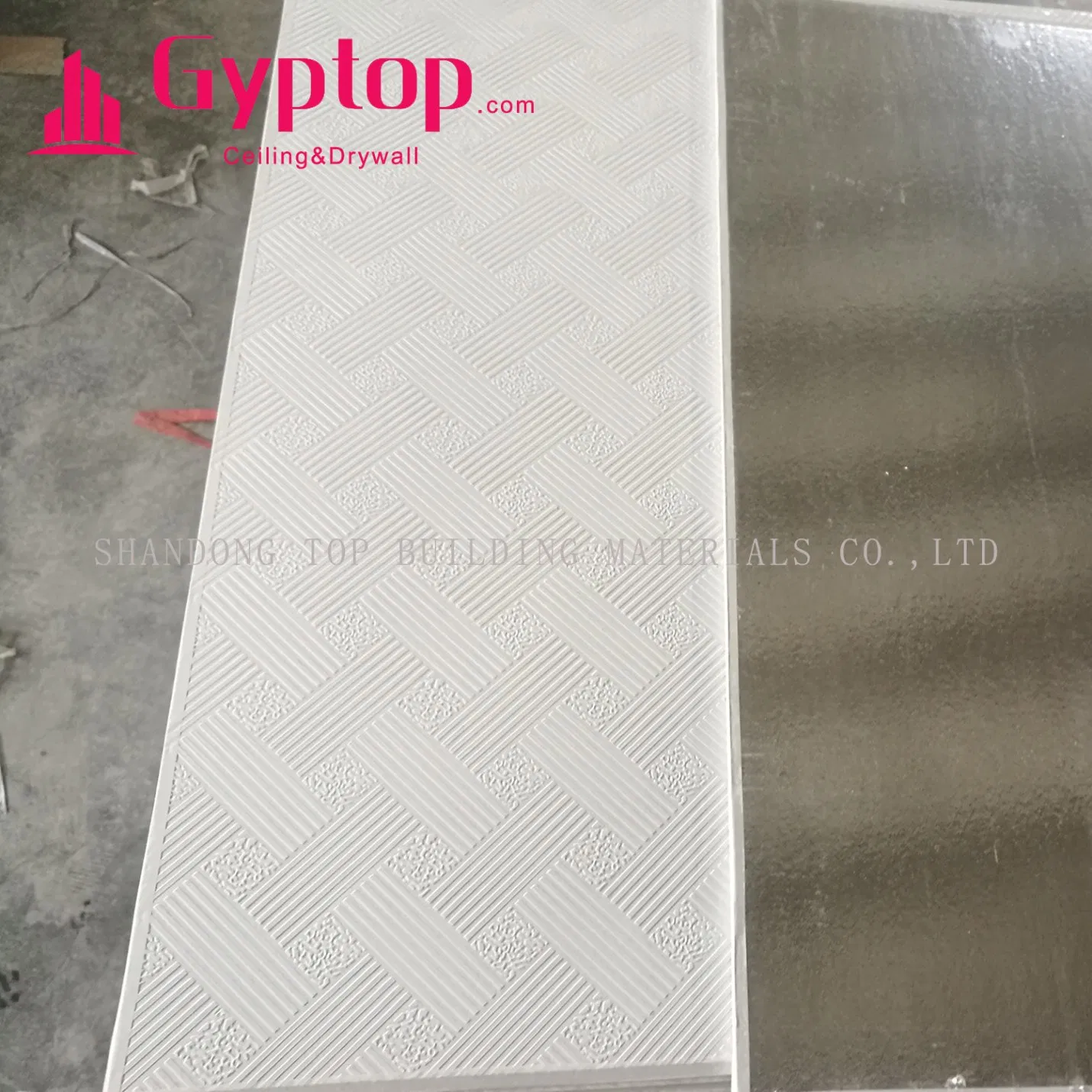 USG Quality PVC Embossed Gypsum Ceiling Board/Vinly Gypsum Ceiling Tile 610X610mm