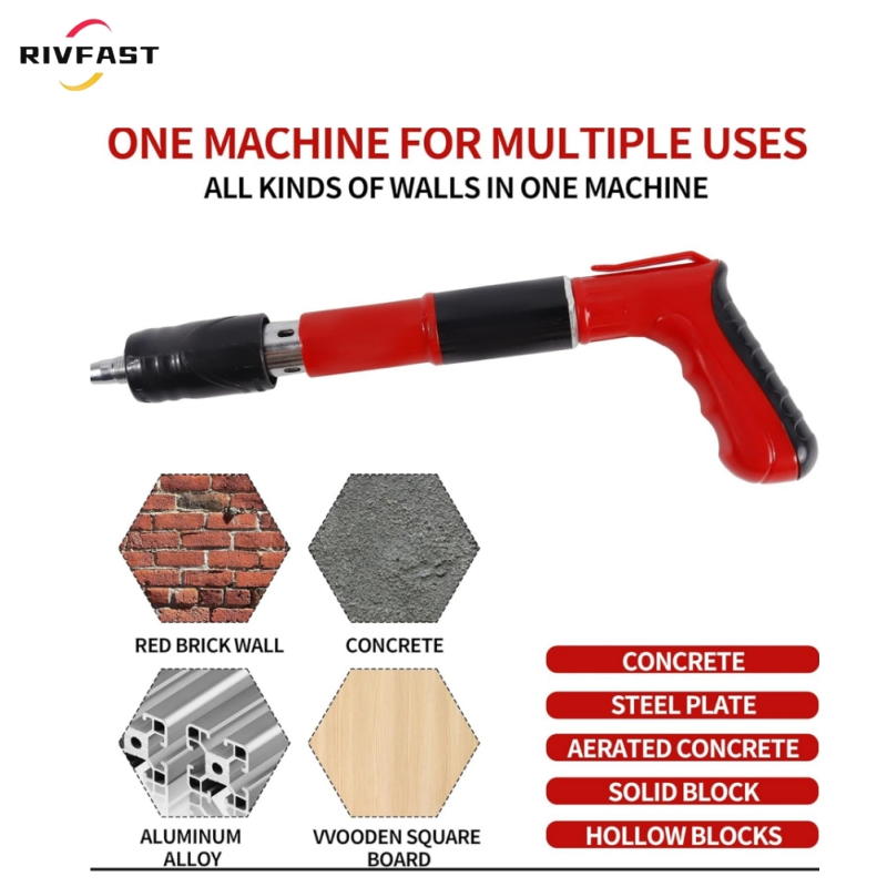 Manual Mini Steel Nail Gun 5 Gears Power Adjustable Wall Nail Guns for Ceiling, Light Weight Design Concrete Nail Gun.