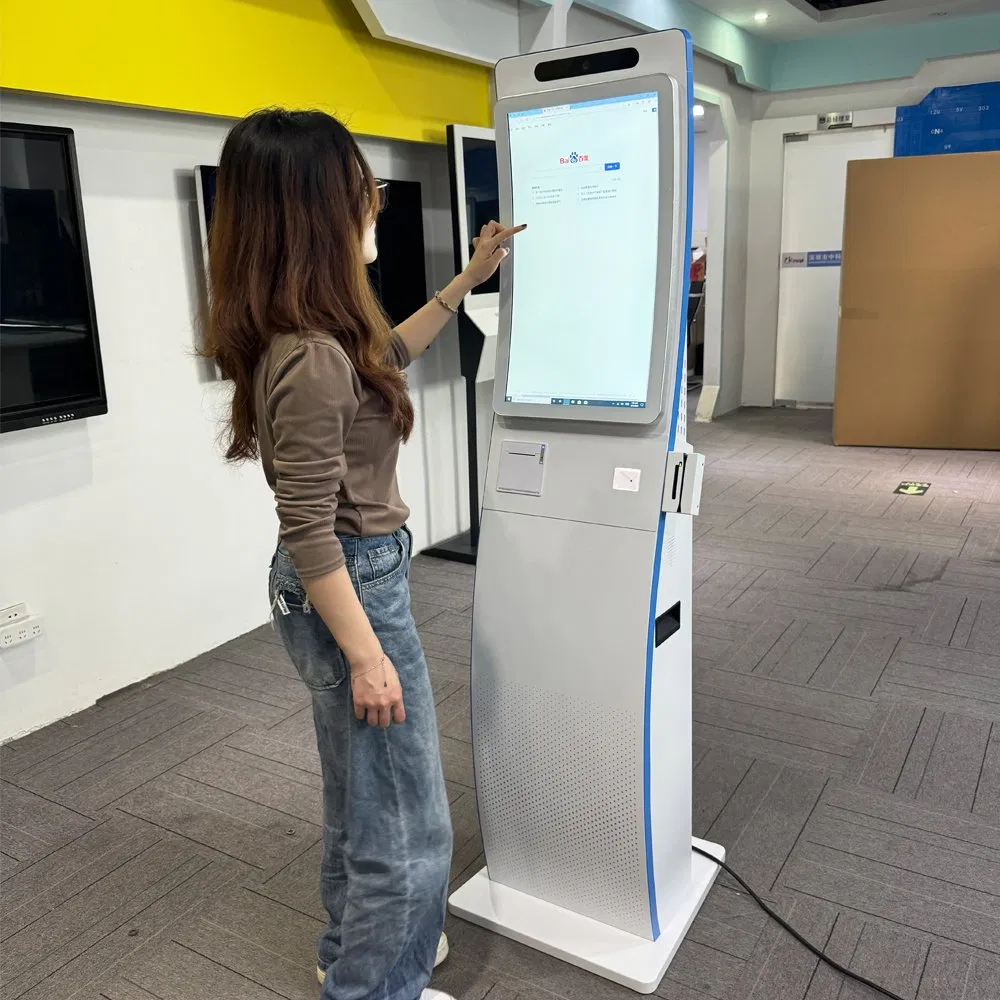 23.6 Inch Multi-Touch Function Curved Kiosk Vertical Design Self Service Kiosks