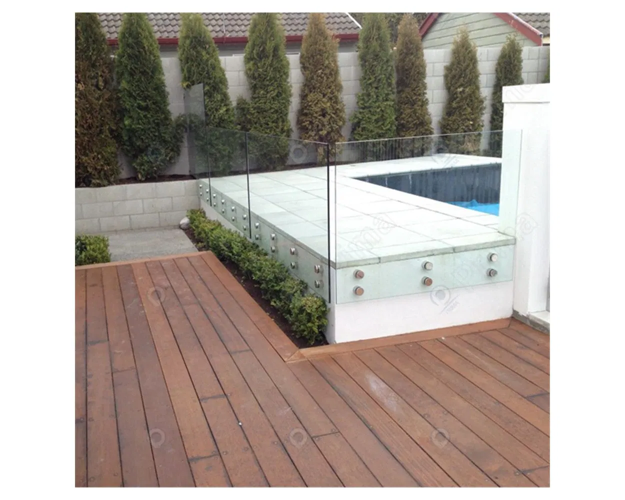 Orient Standard Frameless Glass Panel Balustrade for Balcony Standoff Railing