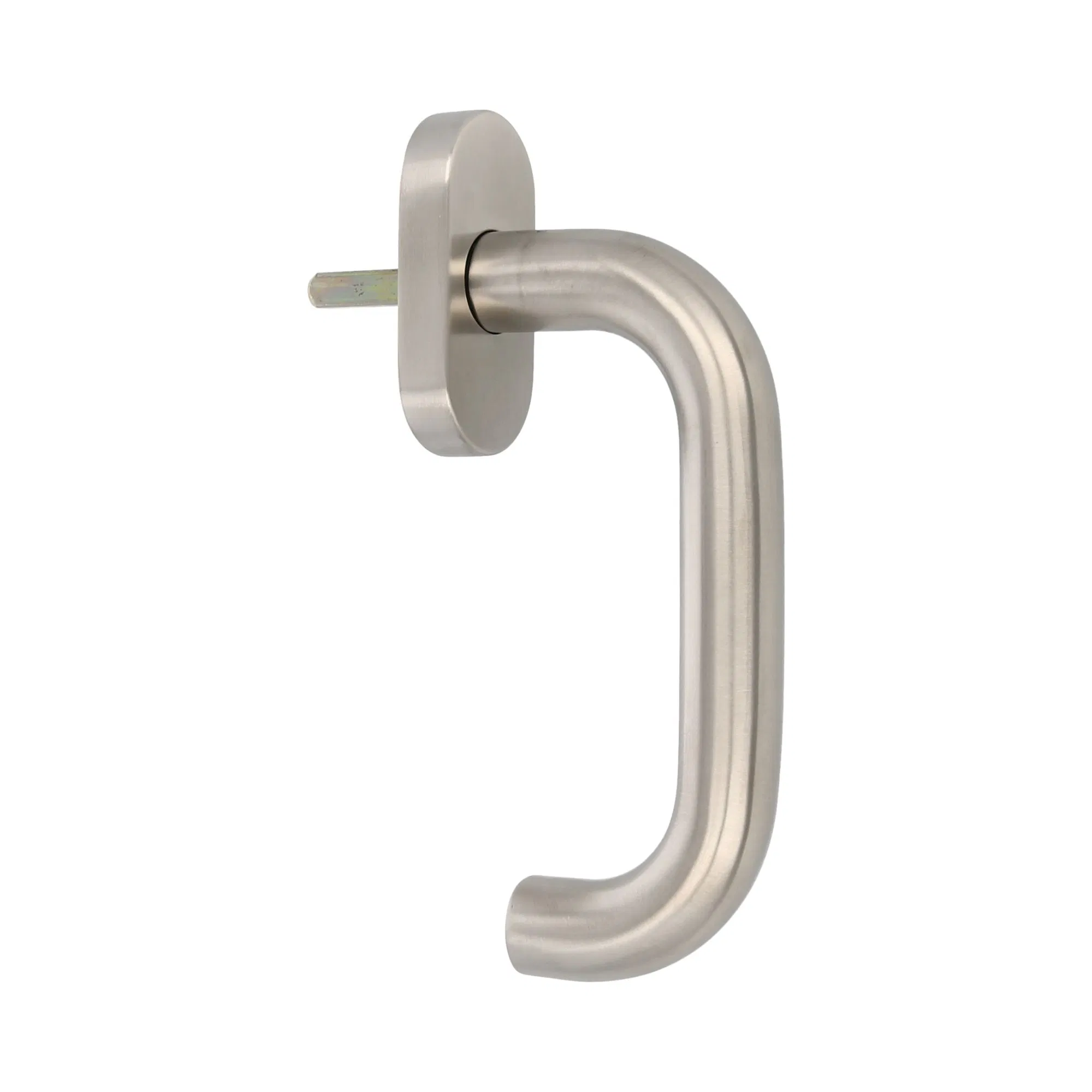 European Spain 360 Degree Stainless Steel Double Bend Oval Base Hollow Tube Window Handle