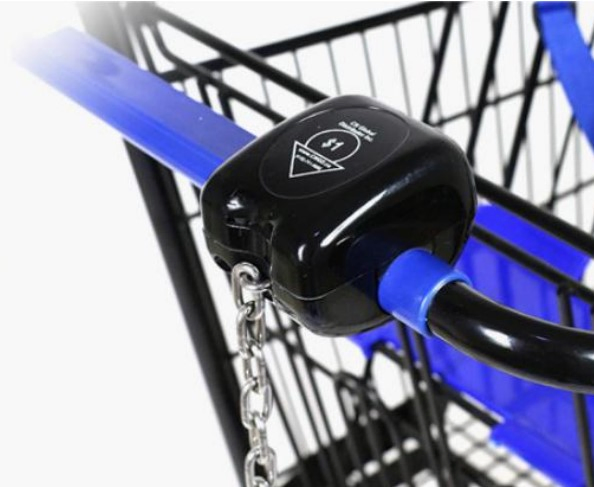 L102 Zinc Alloy Shopping Cart Coin Lock System, Trolley Locker