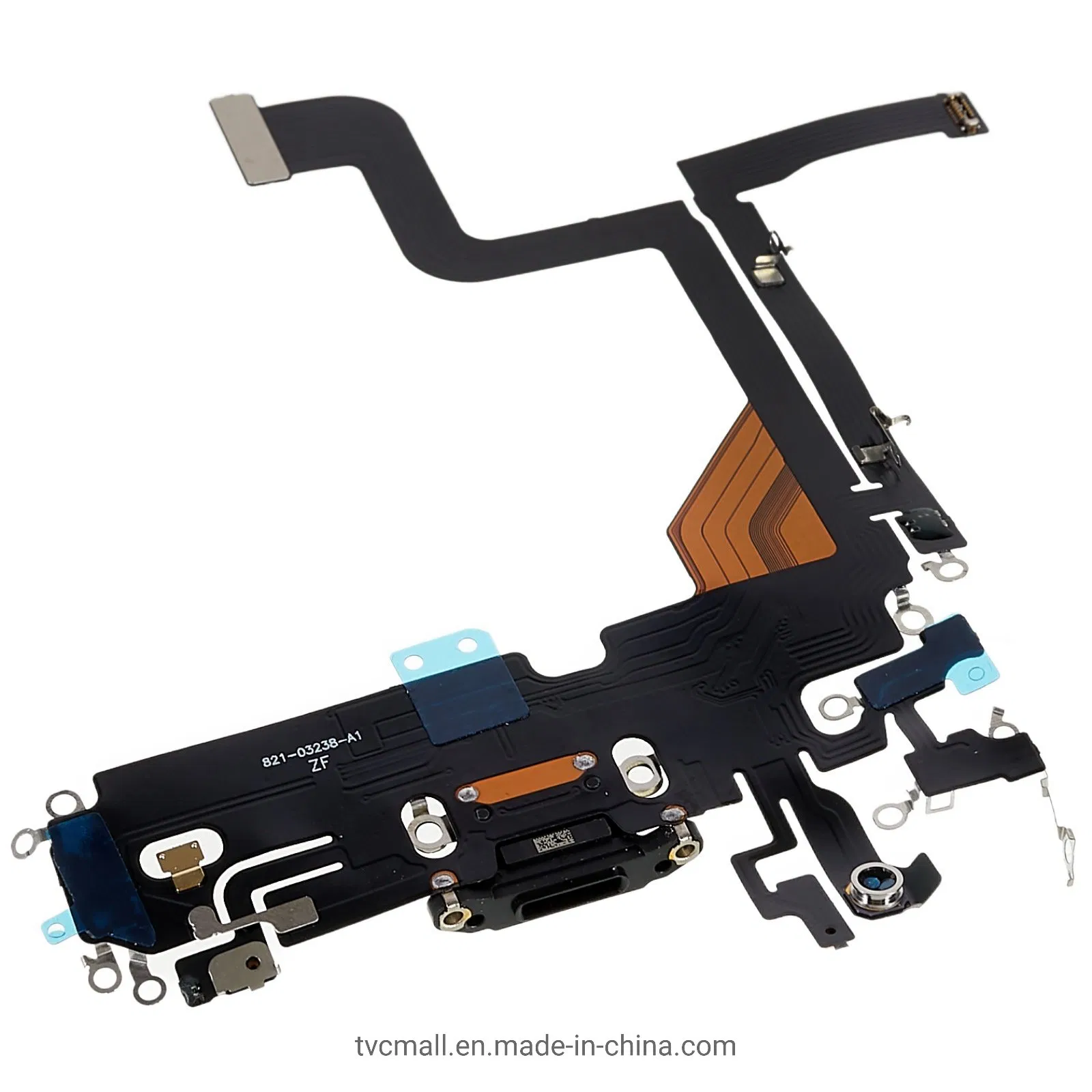 for iPhone 13 PRO 6.1 Inch Dock Connector Charging Port Flex Cable Replacement (without Logo) (High Copy) - Black