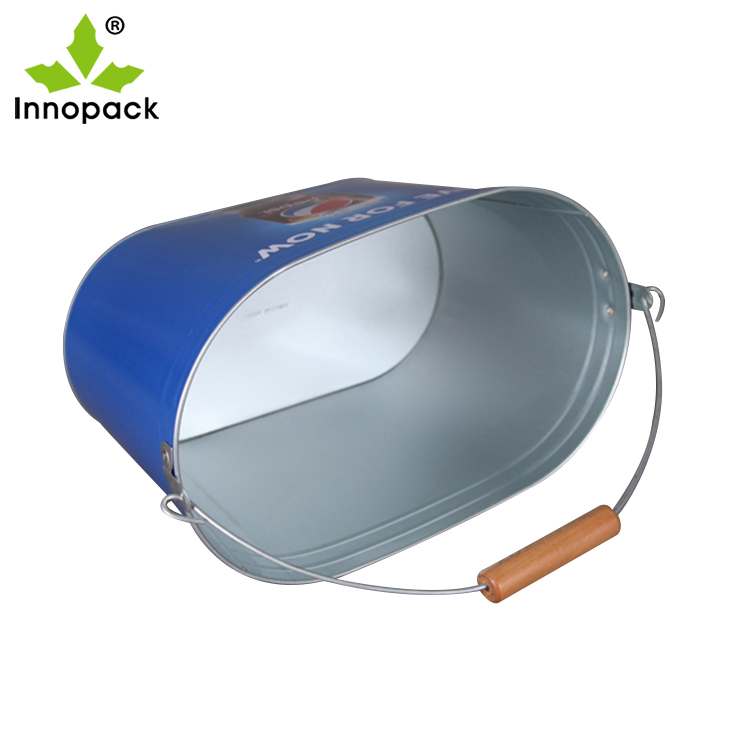 Oval Boat Shaped 10 Quart Galvanized Metal Beer Wine Ice Bucket for Promotion