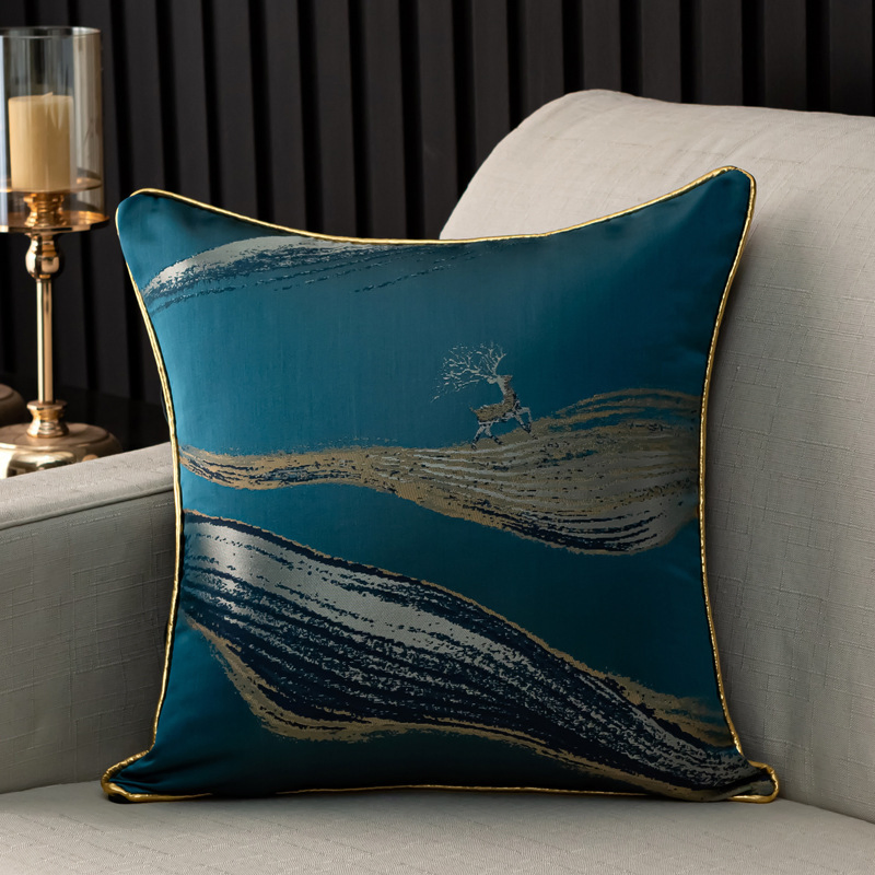 Polyester Abstract Geometric Jacquard Home Sofa Decor Pillow Case Pillowcase Cushion Cover
