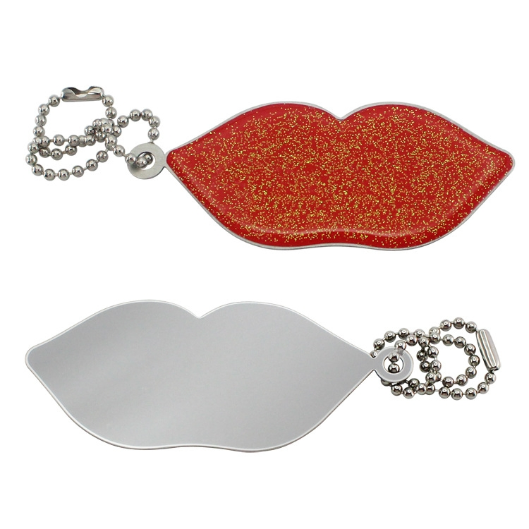 Single Side Mouth Shaped Stainless Steel Cosmetic Mirror