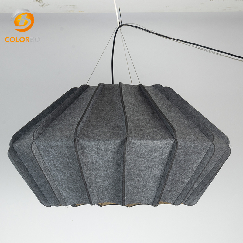 Sound Absorption CE Certified Wall Hanging Lights Ceiling Felt Lampshade