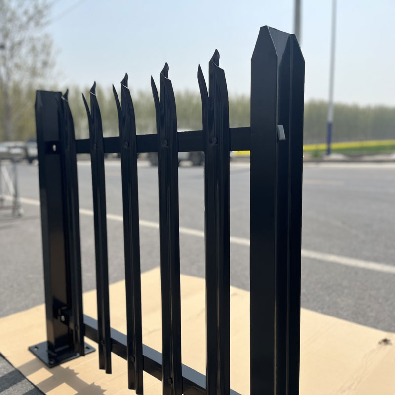 Wholesale Powder Coated W Pale Round / Single / Triple Pointed Palisade Security Fencing