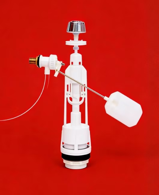 Single Push Button Toilet Flush Mechanism ABS Cistern Fittings for Wc Tank