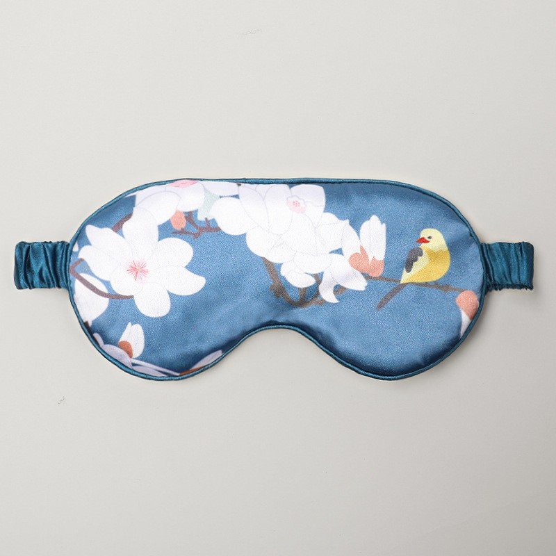 Printed Double-Sided Faux-Silk Hot/Cold Gel Eye Mask – Ultra-Soft, Light-Blocking & Soothing