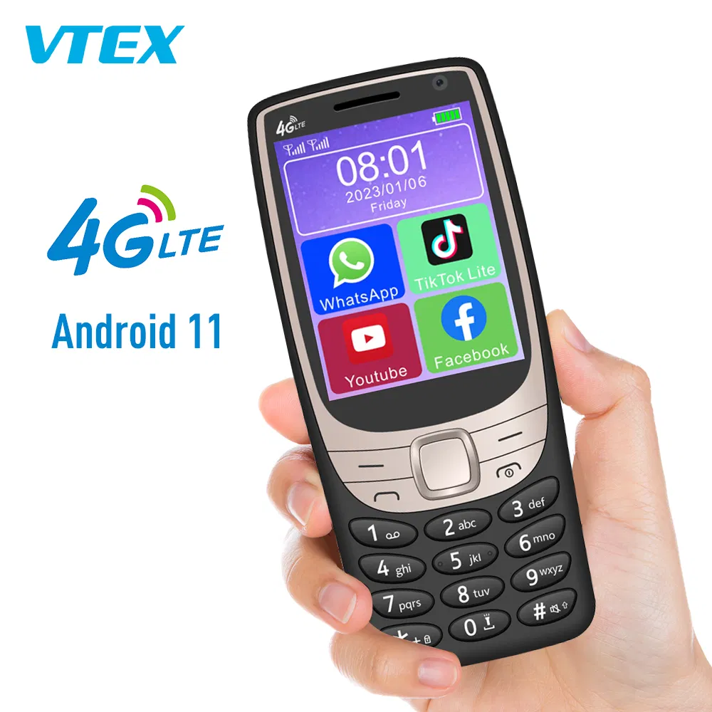 Кнопочный телефон 2.8 дюйма 4G LTE Android с Wi-Fi