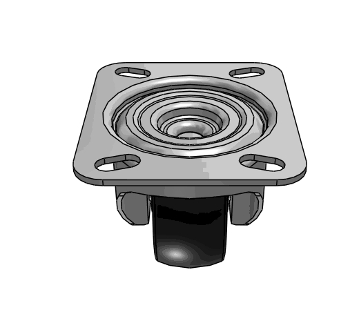 Yikong Tr 100mm Polyurethane Industry Trolley Durable and Sustainable 200dan Wheel Caster Wheels for Agv AMR Forklift
