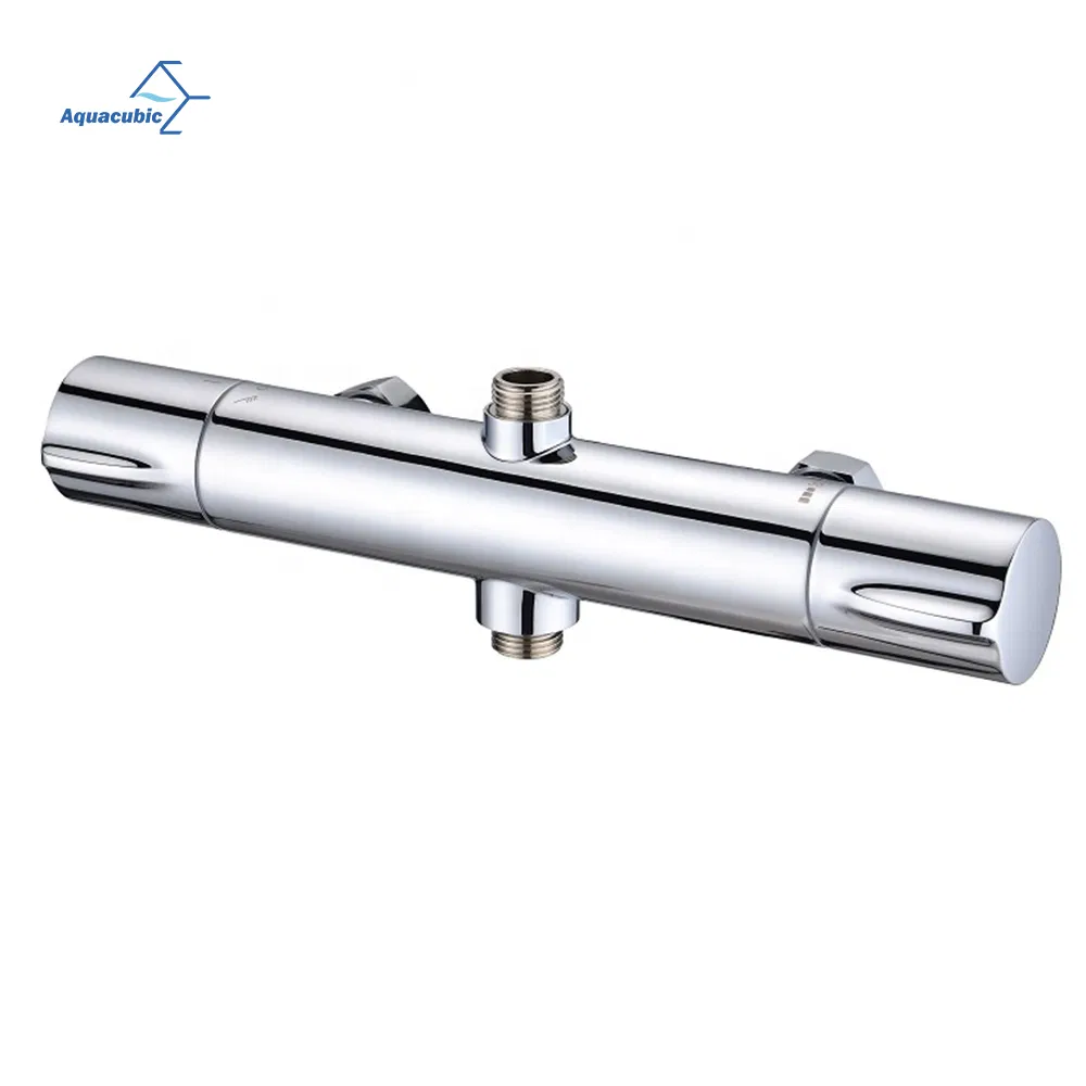 Bathroom RV Wall Mounted Mixer Valve Tap Temperature Control Rain Shower Anti-Scald Thermostatic Tap