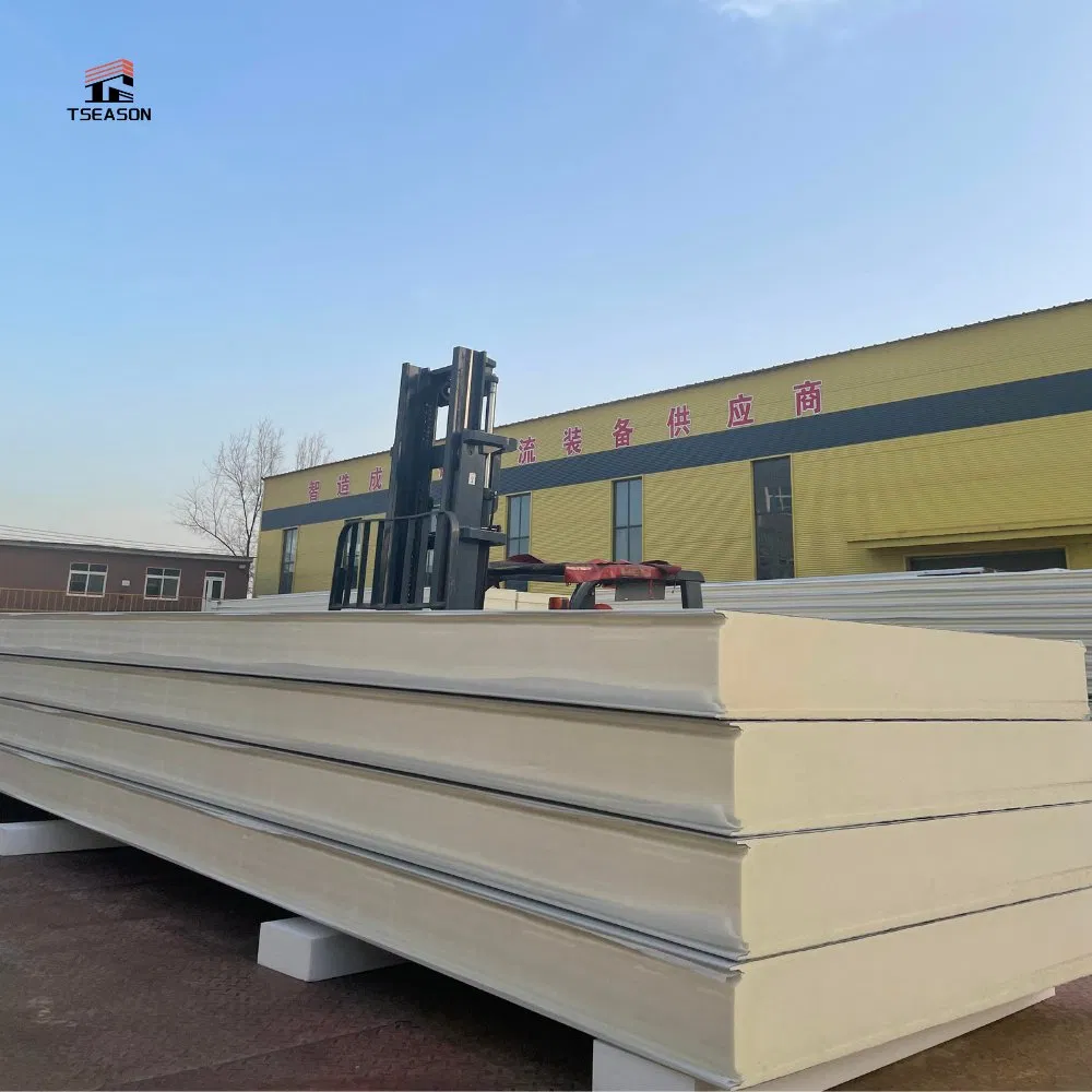 Industrial Design Corrugated PU Panel 100 mm Thick Cool Room Sandwich Panels Moisture-Proof Waterproof for Warehouses