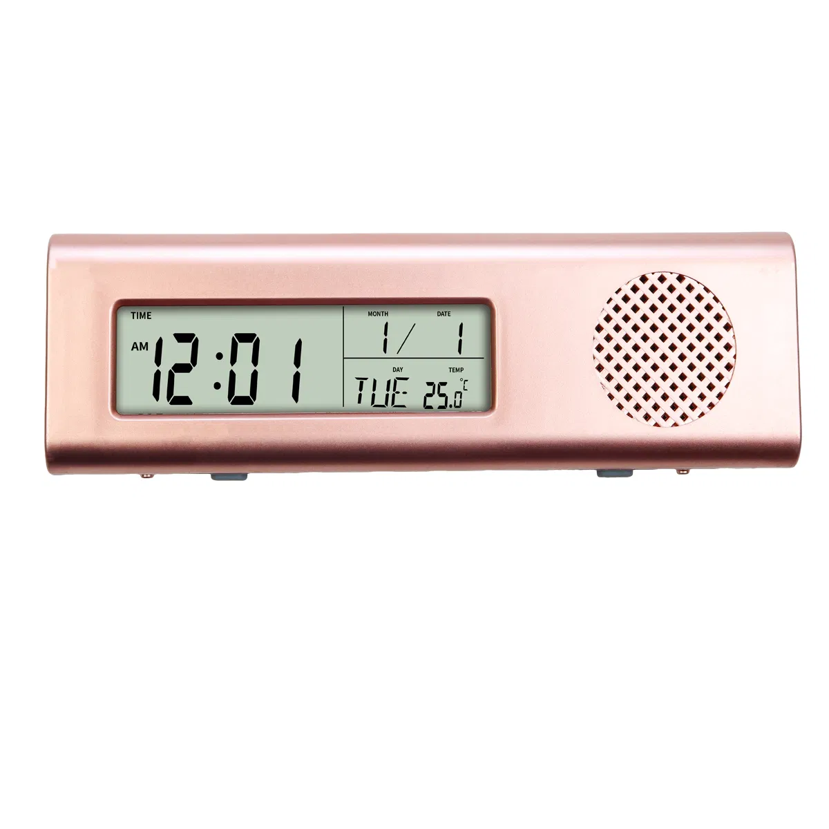 Portable Gift Items Alarm Clock Flashlight Clock with FM Radio and Temperature