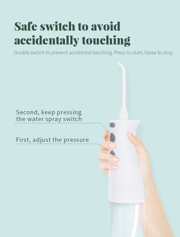 Water Flosser Rechargeable Portable Irrigator for Travel Home with Waterproof 7
