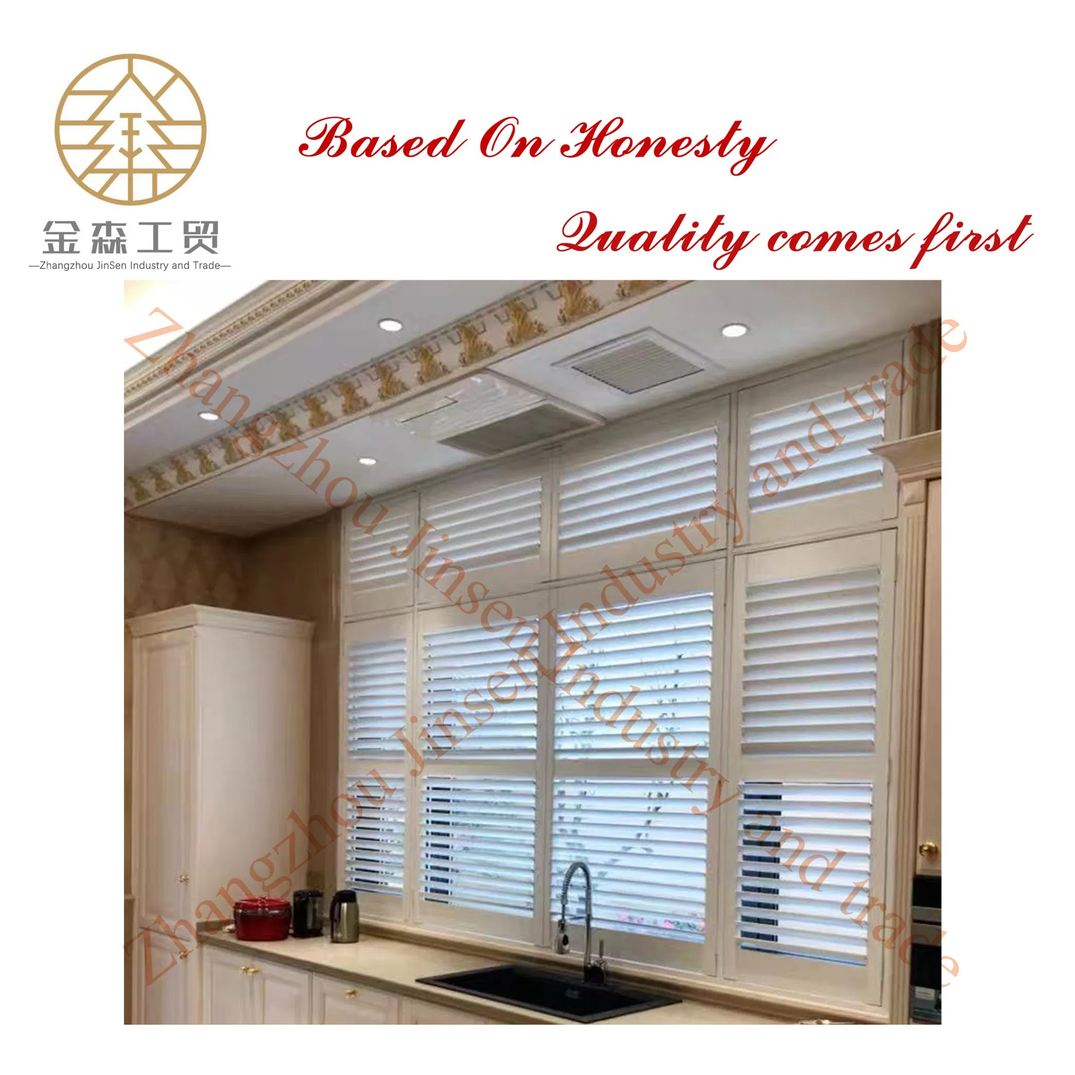 Factory Direct Supply PVC Basswood Shutter for Window
