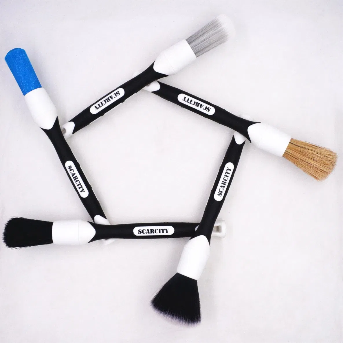 Набор щеток для чистки салона авто 5 шт, микрофибра