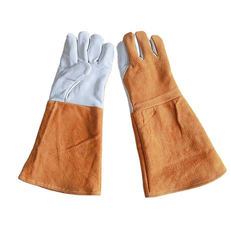 High-Quality Cowhide Leather Cooking Gloves for BBQ Safety