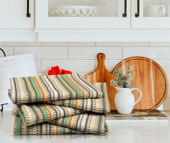 Customizable Star-Weave Poly-Cotton Kitchen Towels for Home Decor