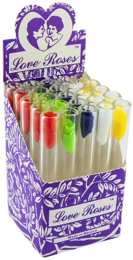 Love Rose Glass Tube Pipe 36 CT Smoking Water Pipe