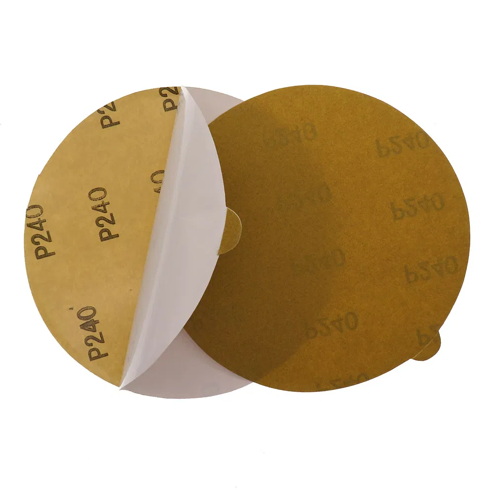 6 Inch Yellow Aluminum Oxide Psa Sandpaper Disc for Automotive Wood