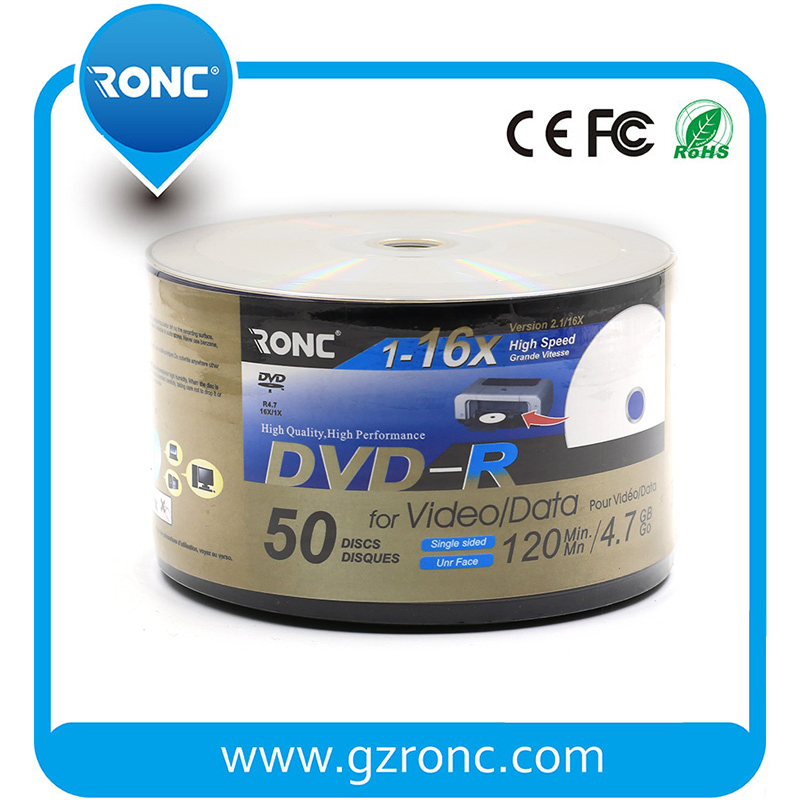 DVD-R 16x 4.7GB для печати, 50 шт.