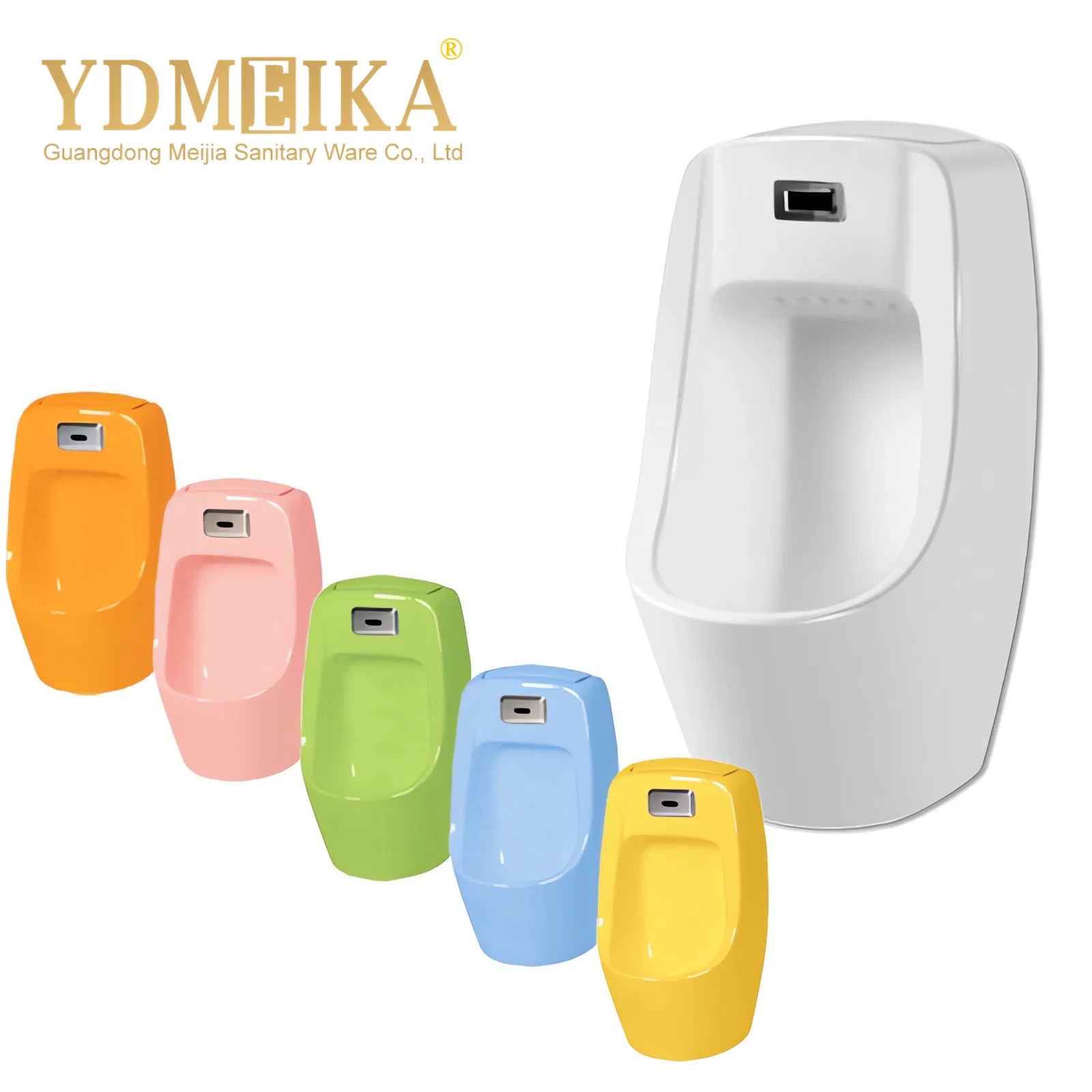 White and Colorful Children's Hanging Floor Ceramic Urinal Cartoon Sensor Boy Toilet for Bathroom Use Made of Durable Paper Material