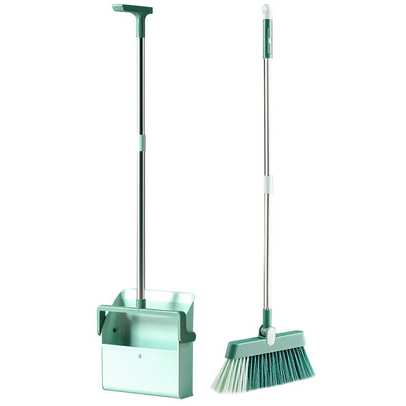 Wholesale Standing Low Price Plastic Broom and Dustpan Set for Floor Cleaning