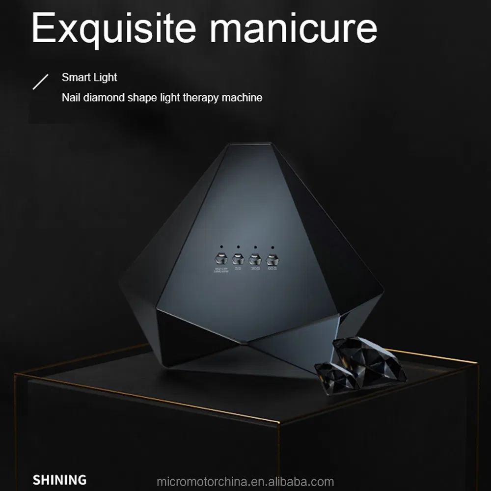 LED Gel Polish Curing Lamp UV Nail Dryer Diamond Shape Curing Lamp Machine for UV Gel Nail Polish 48W