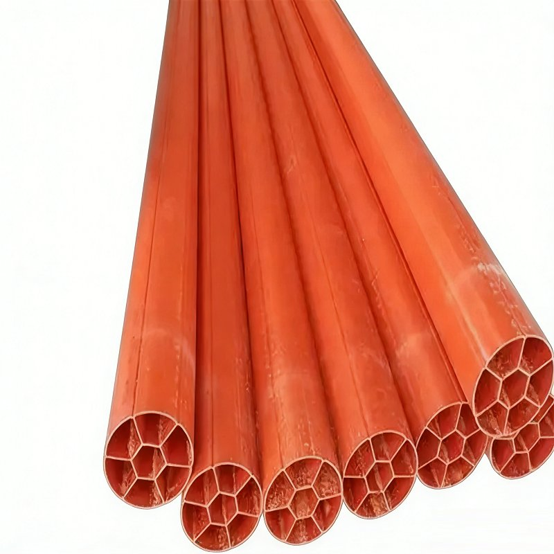 Orange Seven-Hole Integrated Electric Cable Pipe
