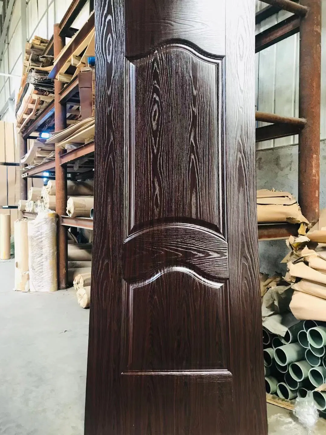 New Patterns Molded Melamine Door Skin with Moulded Door Plank