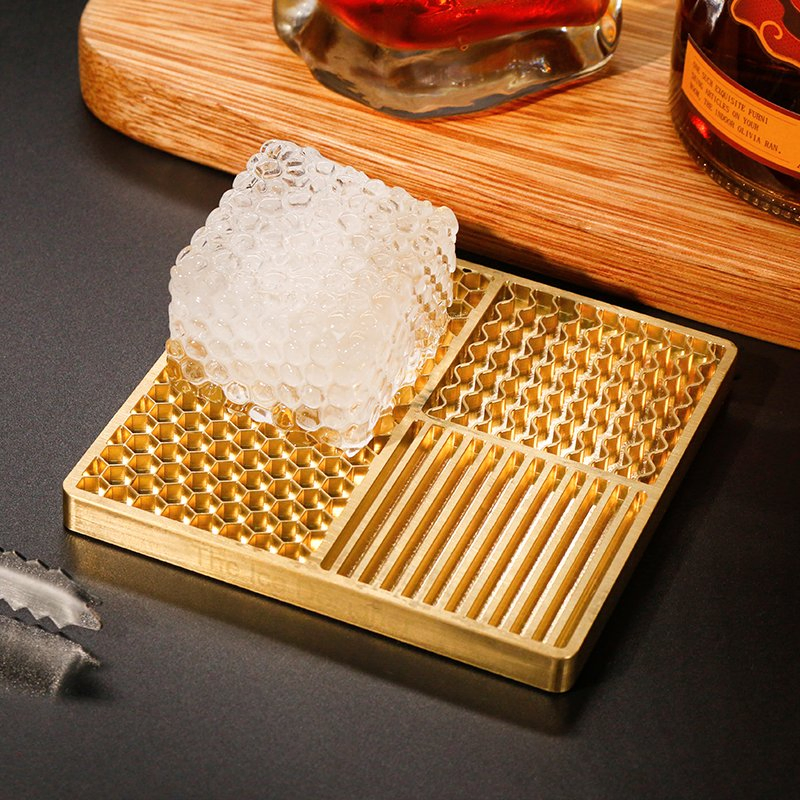 Ice Cube Stamp with Cocktail Ice Brander Mojito Drinks Brass Plate Stamp Personalized 4*8 Inch Ice Stamp Tray Factory