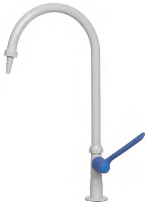 Лабораторный кран одинарный с водопадом для мебели