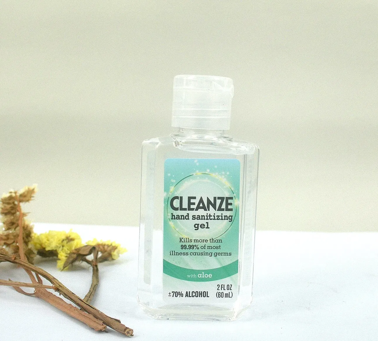 60ml Wash Free Private Label Disinfectant Alcohol Hand Sanitizer Gel Ce Certification Aloe
