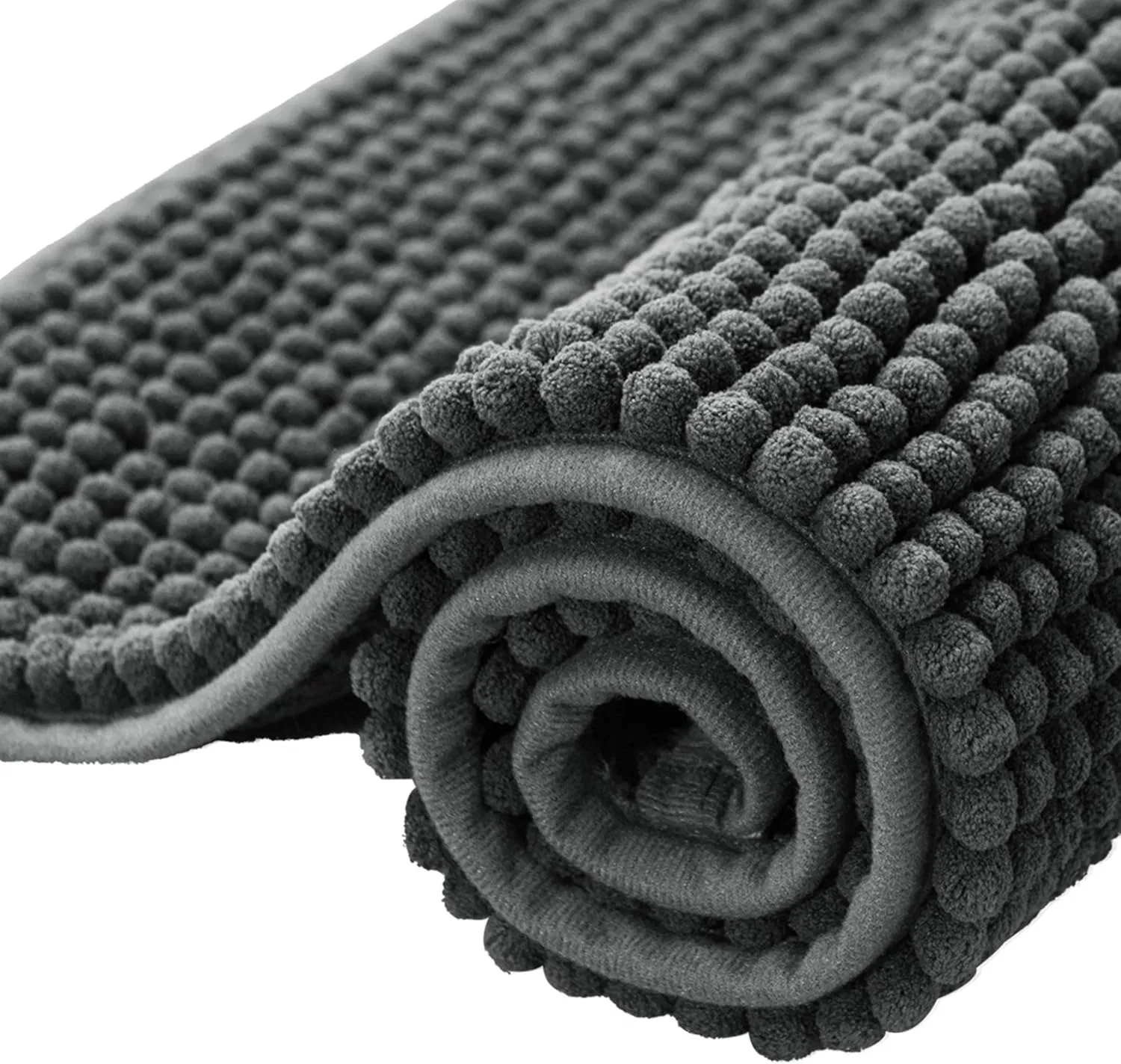 Short Plush Bath Mat Water Absorbent Non Slip Bath Mat Quick Dry