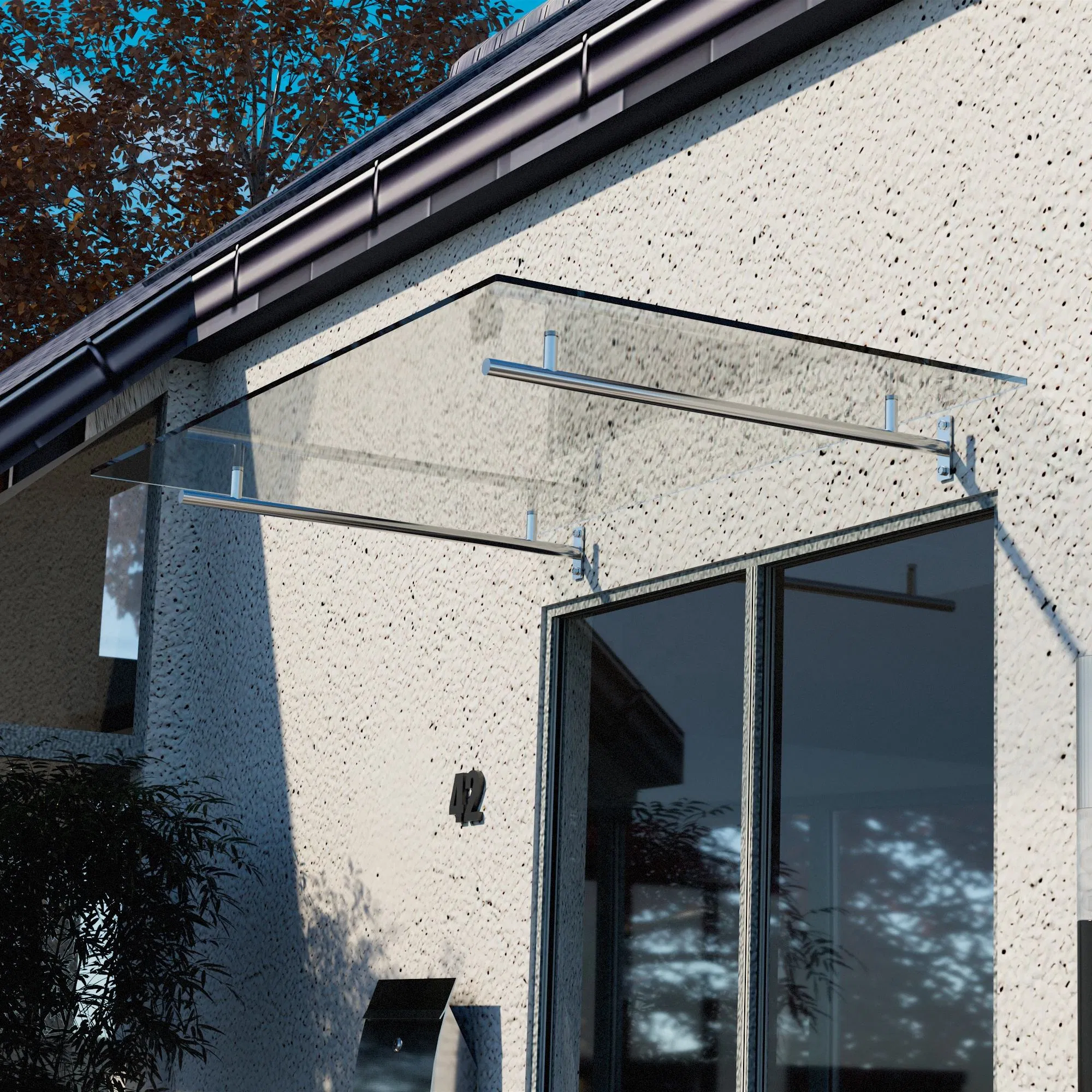 304 Stainless Steel Glass Canopy Awnings Door Canopy