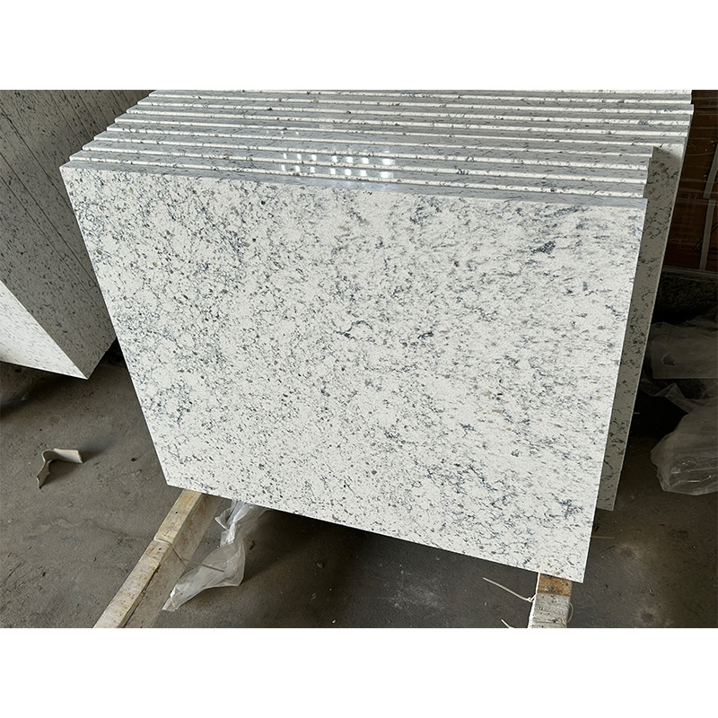 Manmade Stone Artificial Marble Engineered Stone White Quartz Countertop for Hotel/Villa Decorations Price