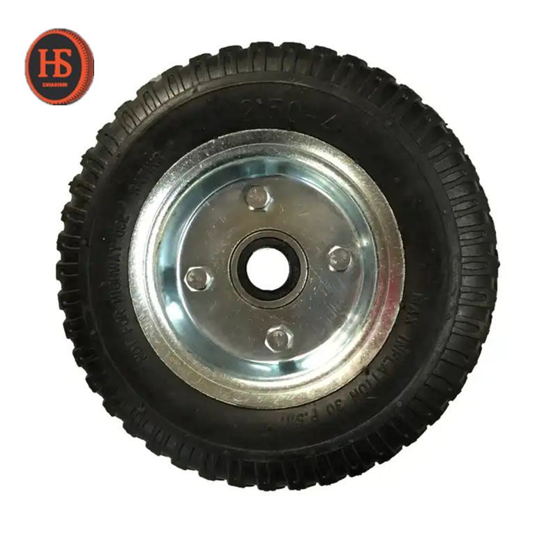 2.50-4 Pneumatic Rubber Wheel with Roller Bearing Air Wheel for Hand Trolley