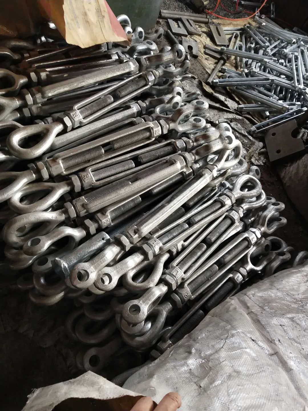 Hg-223 Heavy Duty Carbon Steel Drop Forged Galvanized Us Type Wire Rope Turnbuckle