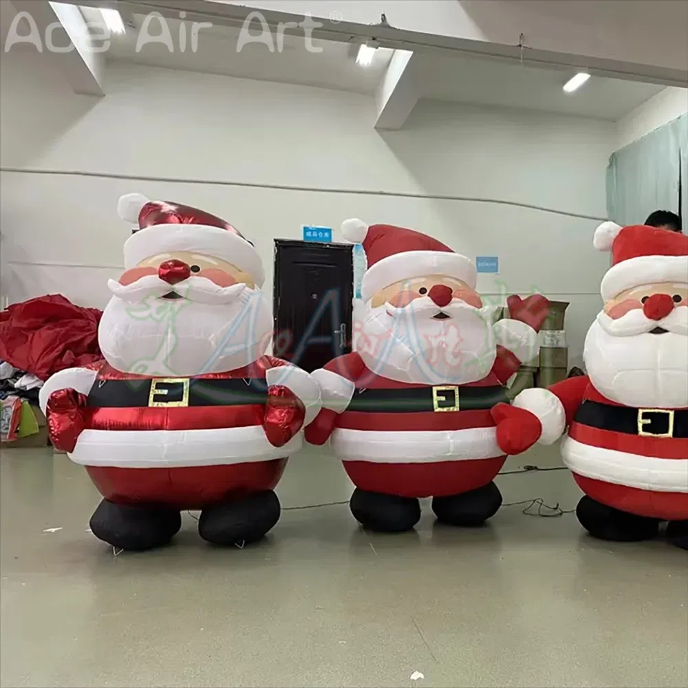 Giant Inflatable Santa Claus Air Blow Cartoon Father Christmas Decoration 1.8mh Festival Ornament Event Mall Advertising Props