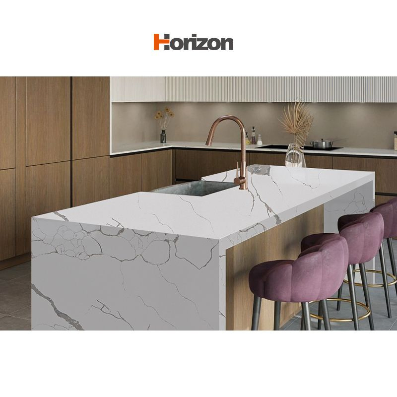 Calacatta Quartz Stone Slabs for Countertops Floor Piedra De Cuarzo Stellar 1.5/1.8/2/3cm