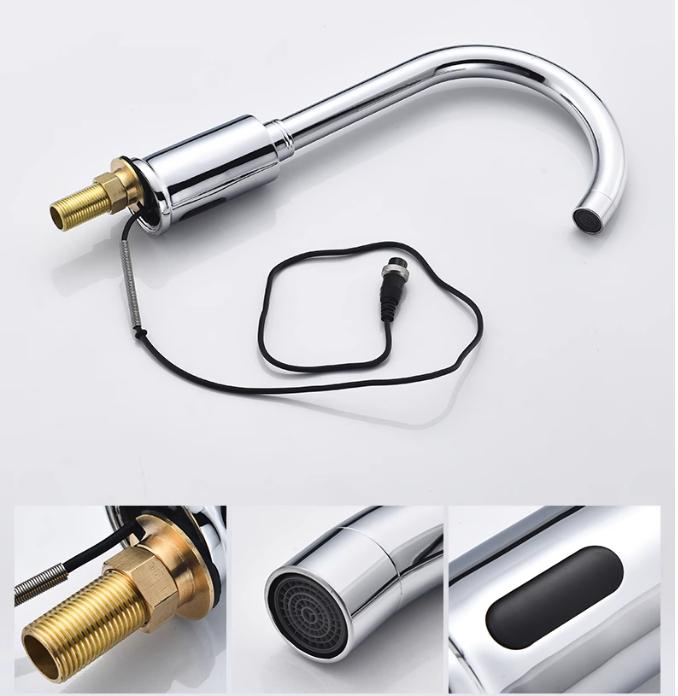 Deck Mounted Automatic Sensor Kitchen Faucet Hand Free Kitchen Bathroom Sensor Sink Tap